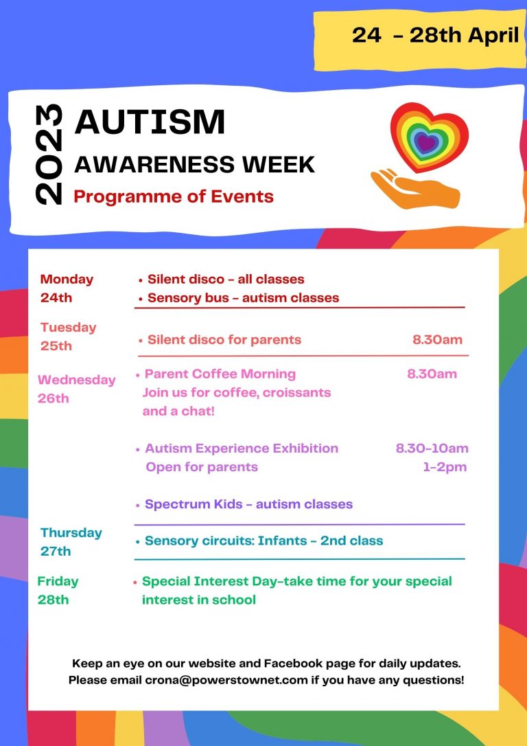 Autism Awareness Week 2023 Powerstown Educate Together National